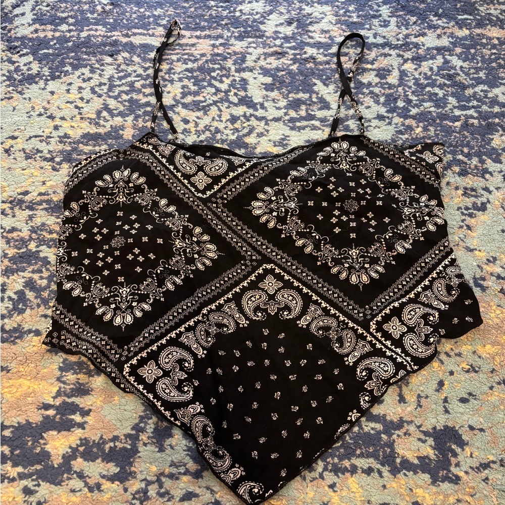 Black Paisley Women's Top